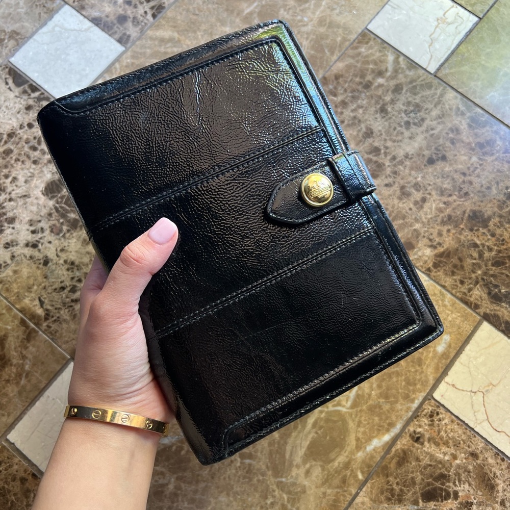 SOLD on Mercari - New Coach Patent Leather Planner addrss book notes
